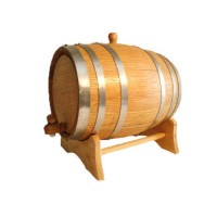 American Oak Barrel with Steel Hoops- 5 Liter or 1.32 Gallons
